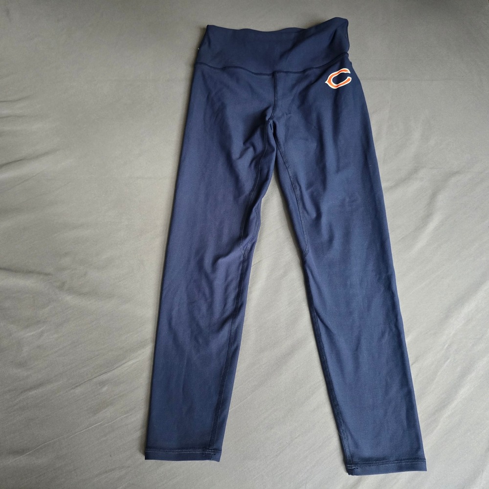 Kadi Chicago Bears Leggings Women Large Navy Blue NFL Fan Gear Activewear